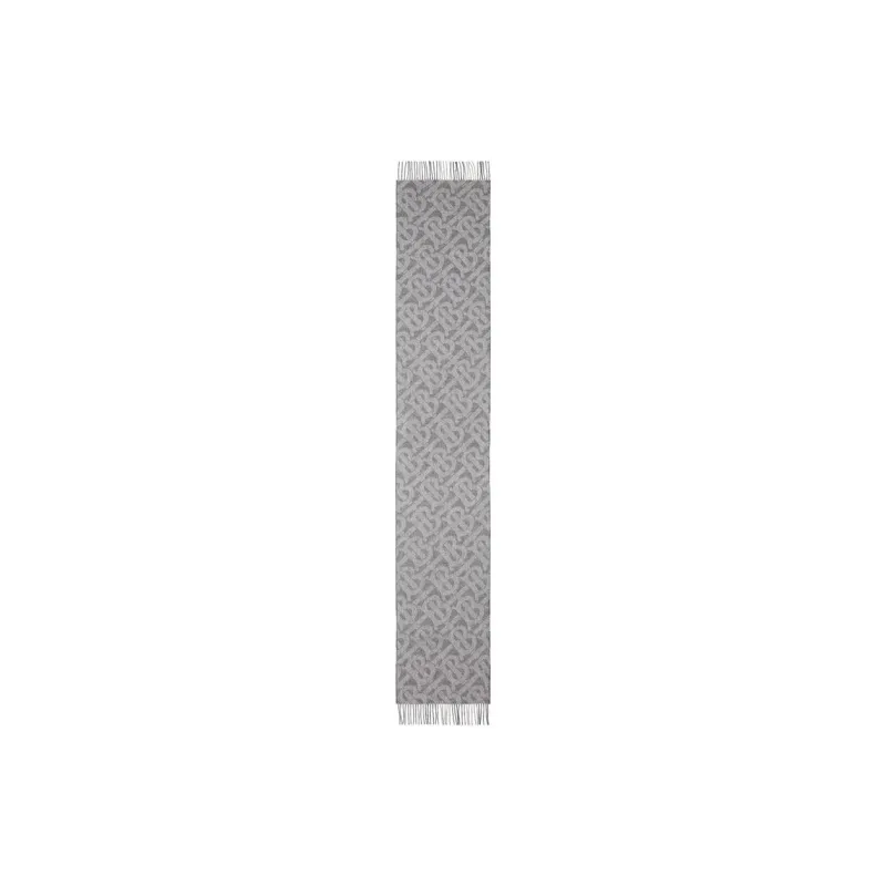 Burberry Check Pattern Fringed Scarf-1
