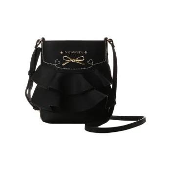 SAMANTHA THAVASA Synthetic Leather Crossbody Bag Shoulder Bag Women's Black