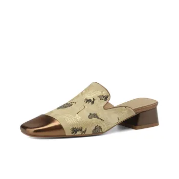 Echo&yolo TPR Sole Abrasion-Resistant Slip-Resistant Wrap-toe Slippers Women's