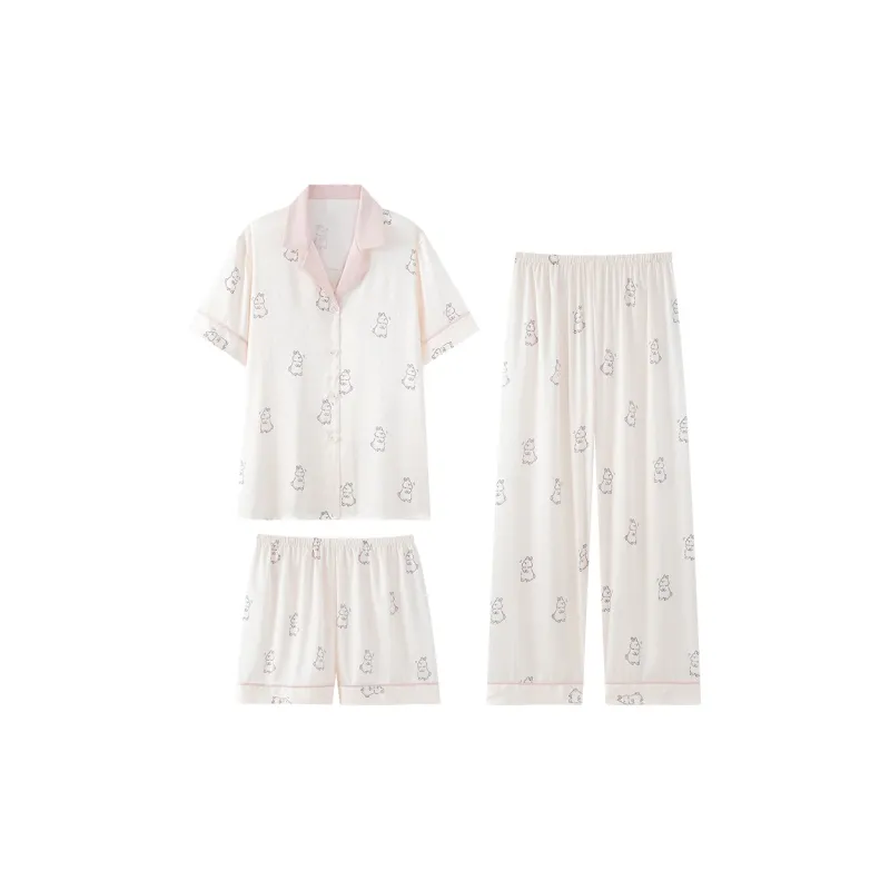 O'MESIK Pajama Set Women's White-0