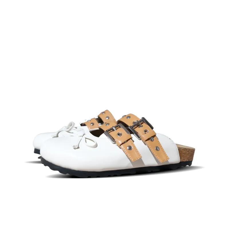 EYGPAP Rubber Sole Leather Patchwork Odor Resistant Abrasion Resistant Slip Resistant Closed Toe Slippers Women's-9