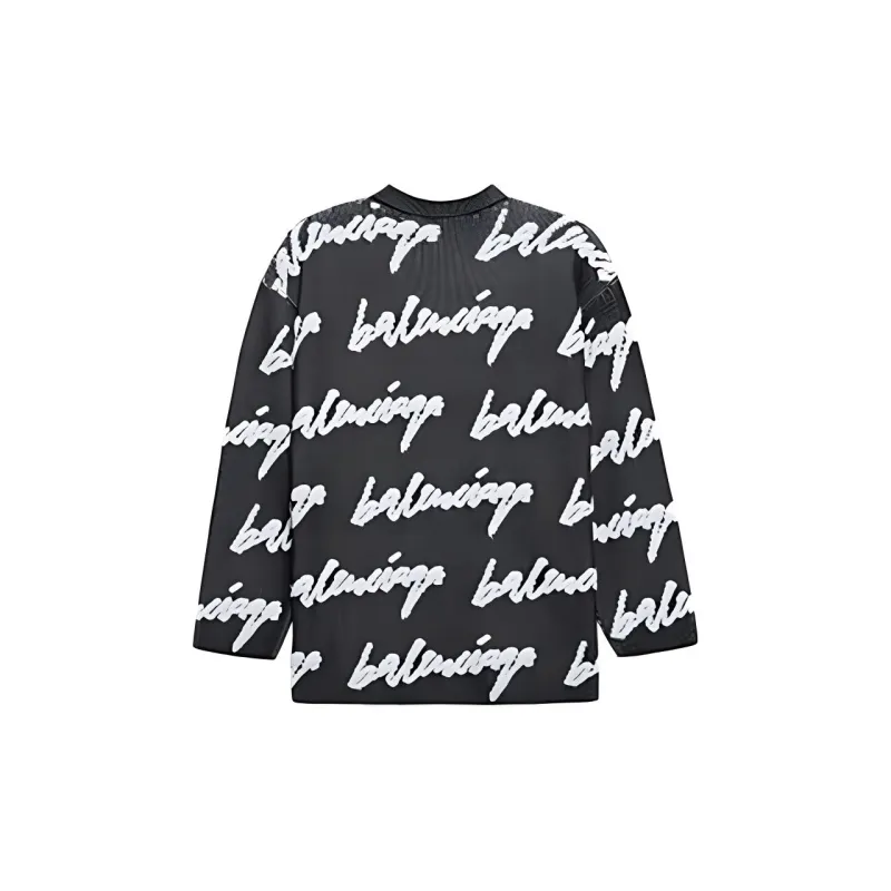 Balenciaga Crewneck 3D Scribble Knit Sweater-1