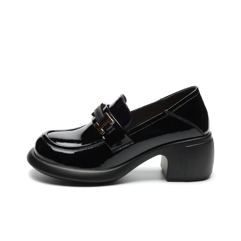 CAIHEE Loafers Medium Heel Women's-0