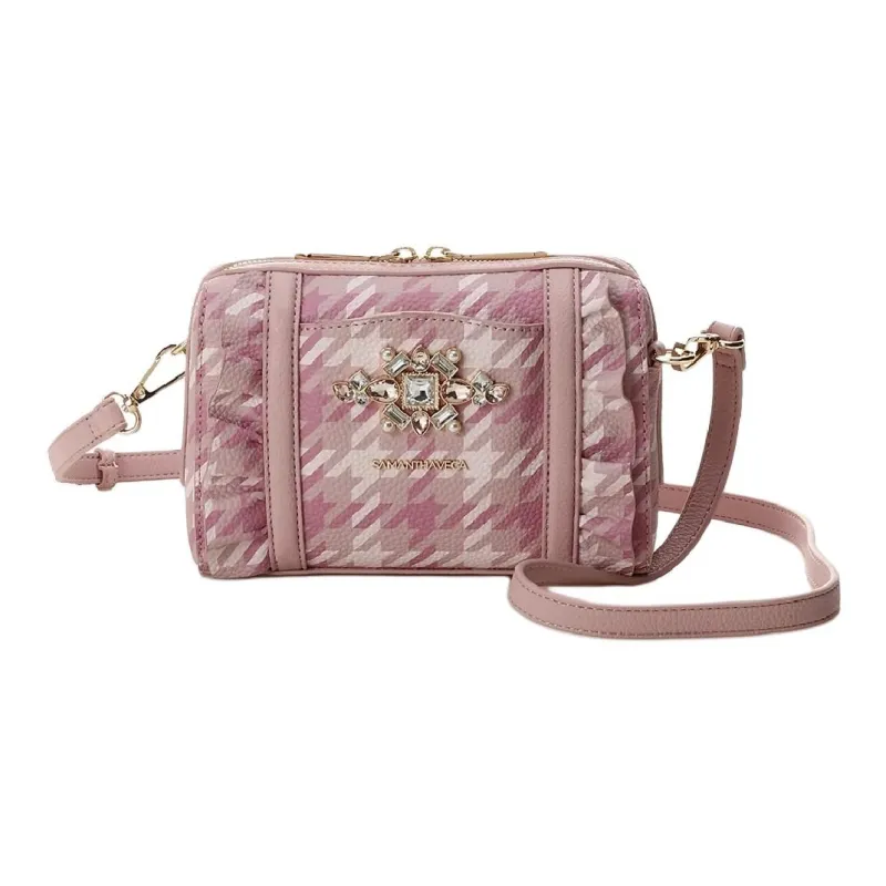 SAMANTHA THAVASA Synthetic Leather Shoulder Bag Women's Pink-0