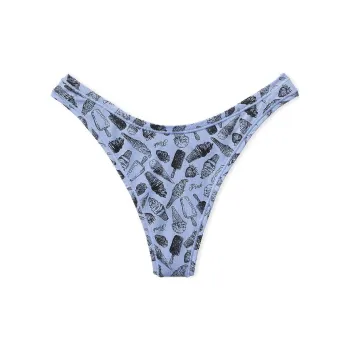 Victoria's Secret PINK COTTON HIGH-LEG THONG PANTY / HBLCP Underpants Women's 1 Pack Blue