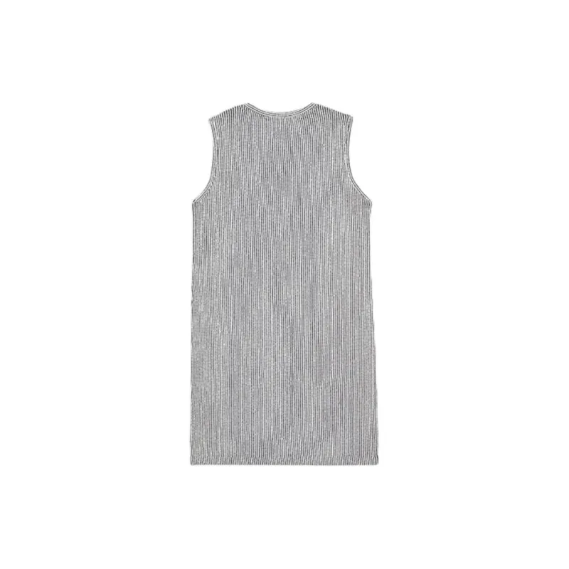 CLUB MONACO Sleeveless Dress Women's Black White Stripes-1