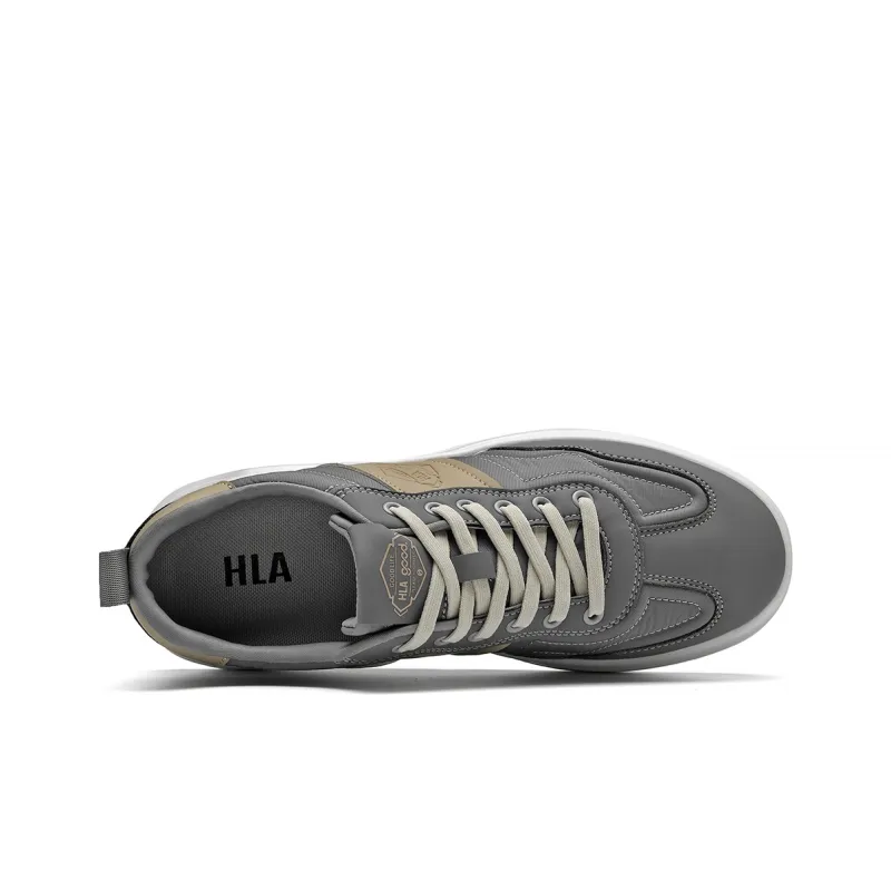 HLA Versatile Comfortable And Breathable Height Increasing Skateboard Shoes Patchwork Sports Casual Shoes Men's-10
