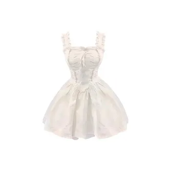 KUNZHUDAXIANG Slip Dress Women's White