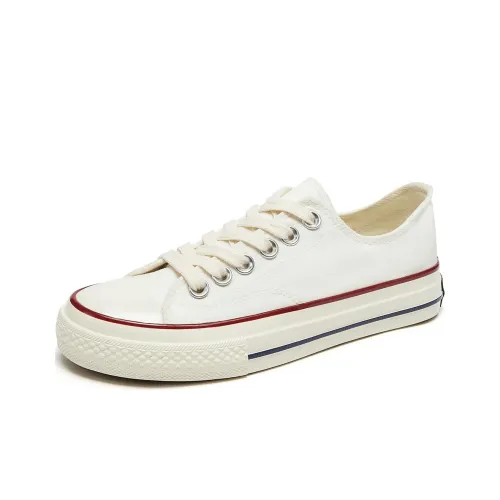 Hotwind Canvas Shoes Women's Low-Top White