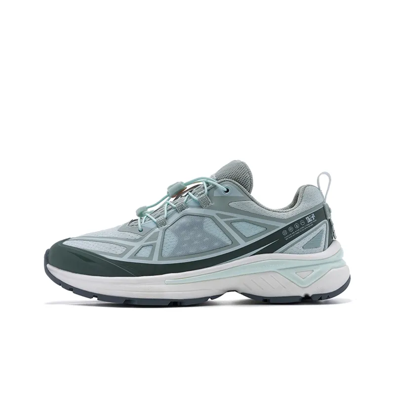 QIAODAN Cushioning Anti-Slip And Wear-Resistant Low-Top Running Shoes Women's Forest Shadow Green Light Green-0