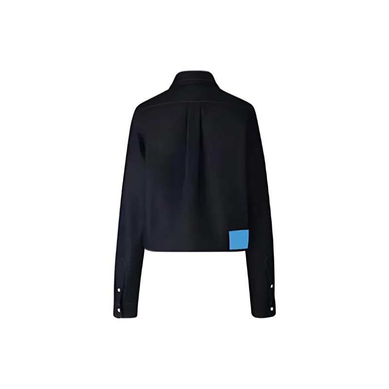 III VIVINIKO Denim Jacket Women's Navy Blue-1