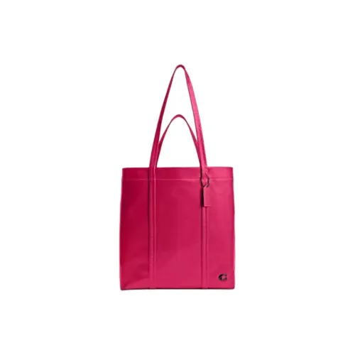 COACH Leather Tote Bag, Shopping Bag, Shoulder Bag, Handbag Tubas Women's Dragon Fruit