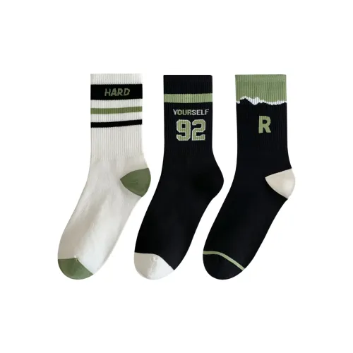 XXLLG Mid Calf Socks Men's 3 Pack