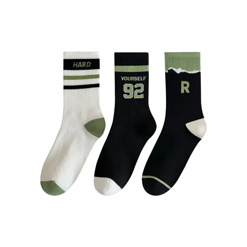 XXLLG Mid Calf Socks Men's 3 Pack-0