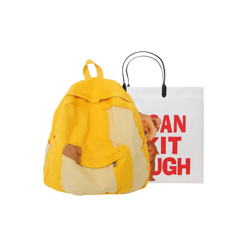 Worm's Home Canvas Backpack Regular Unisex Army Green/Red/Yellow/Black/Blue-14