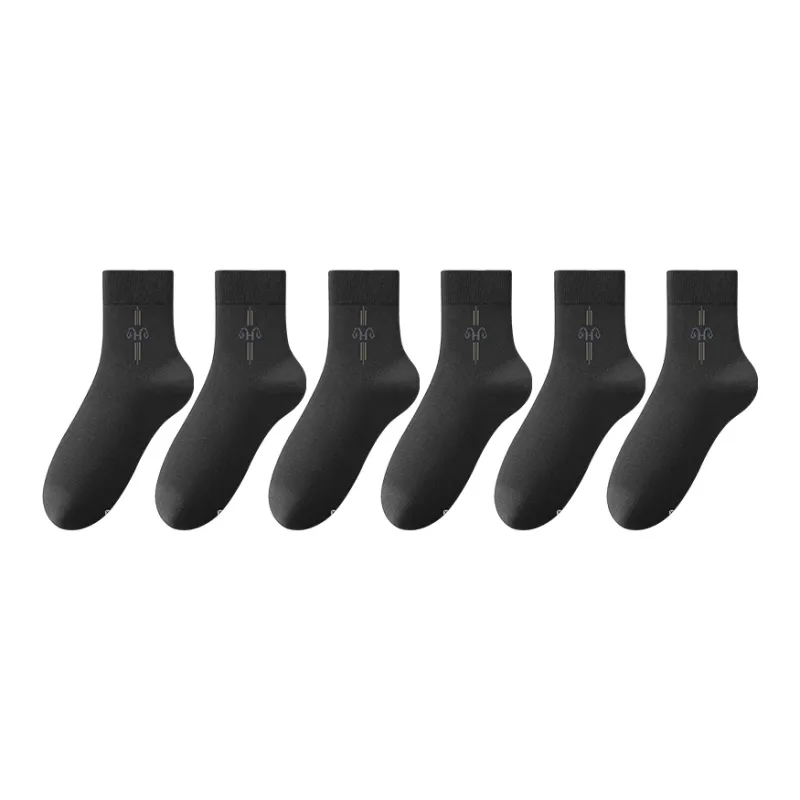 H YXIANG Crew Socks For Summer Men's 6 Pack-5