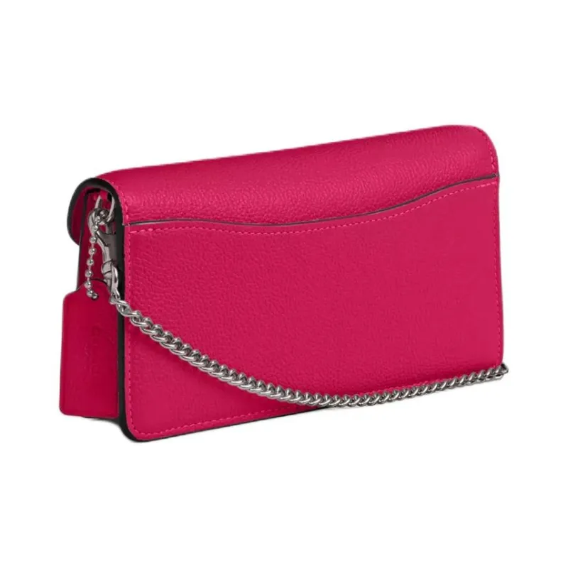 COACH Tabby Pebbled Leather Clutches Shoulder Bag Crossbody Bag Small Size Women's Dragon Fruit Red-2