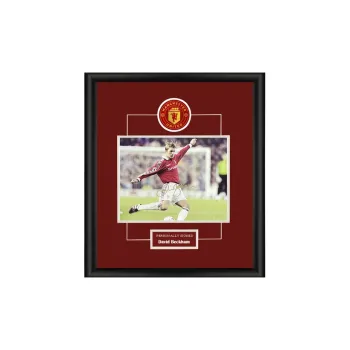 Three For Collection, Baby Beckham, Autographed Photo, Framed, Includes SA Certificate, Manchester United Size 7