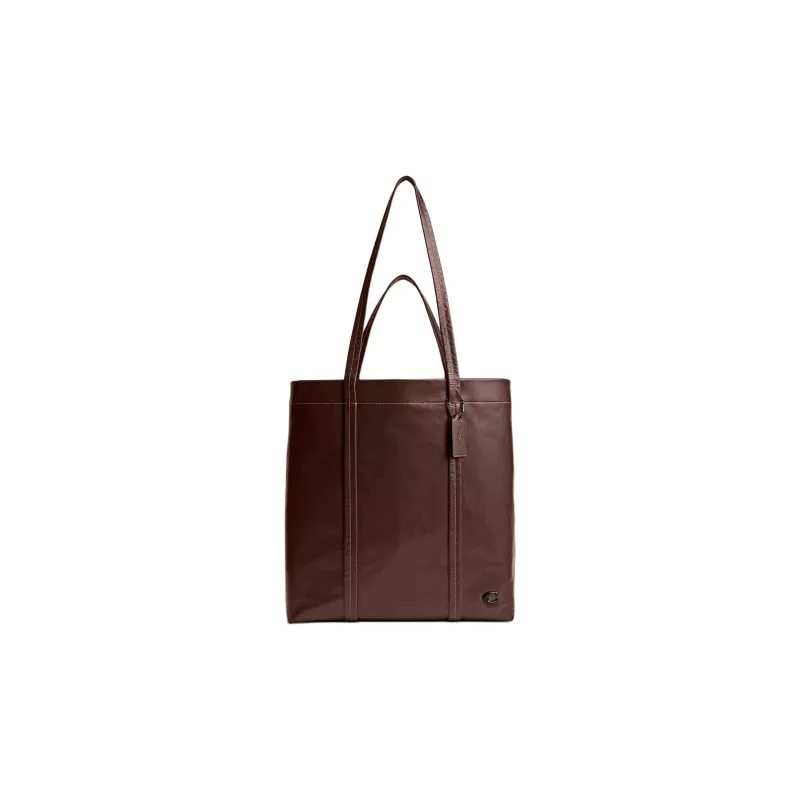 COACH Paperweight Leather Tote Bag, Shopping Bag, Shoulder Bag, Handbag Tubas Unisex Maple-0