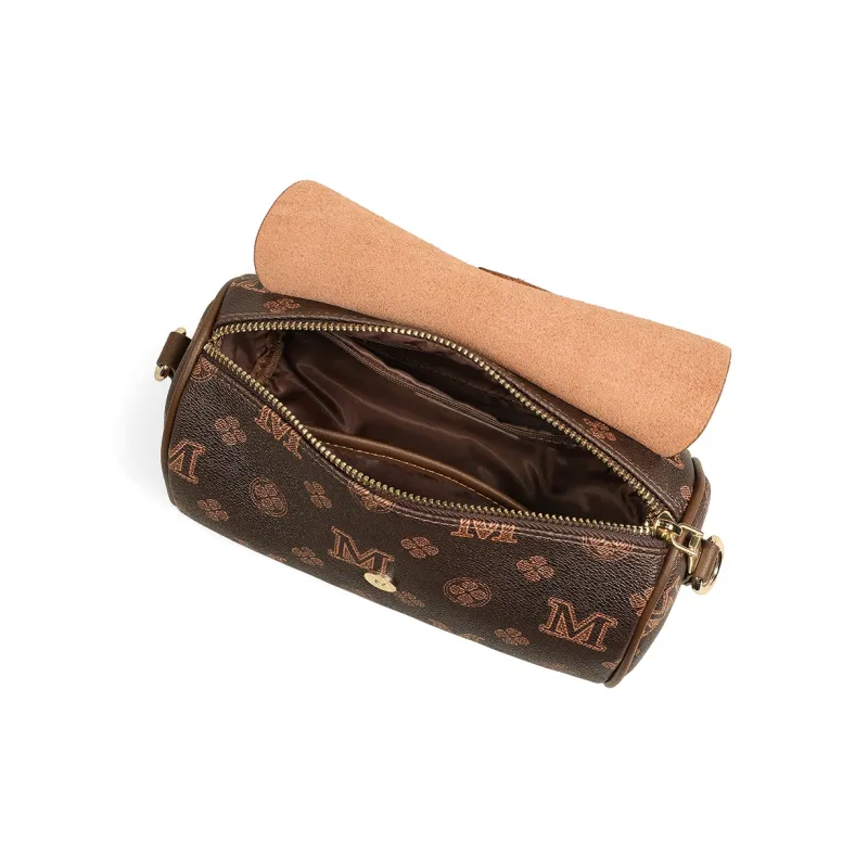 MILLIE'S Cow Leather Underarm Shoulder Bag, Crossbody Bag, Cylinder Bag Regular Women's Ecru/Khaki Brown-11