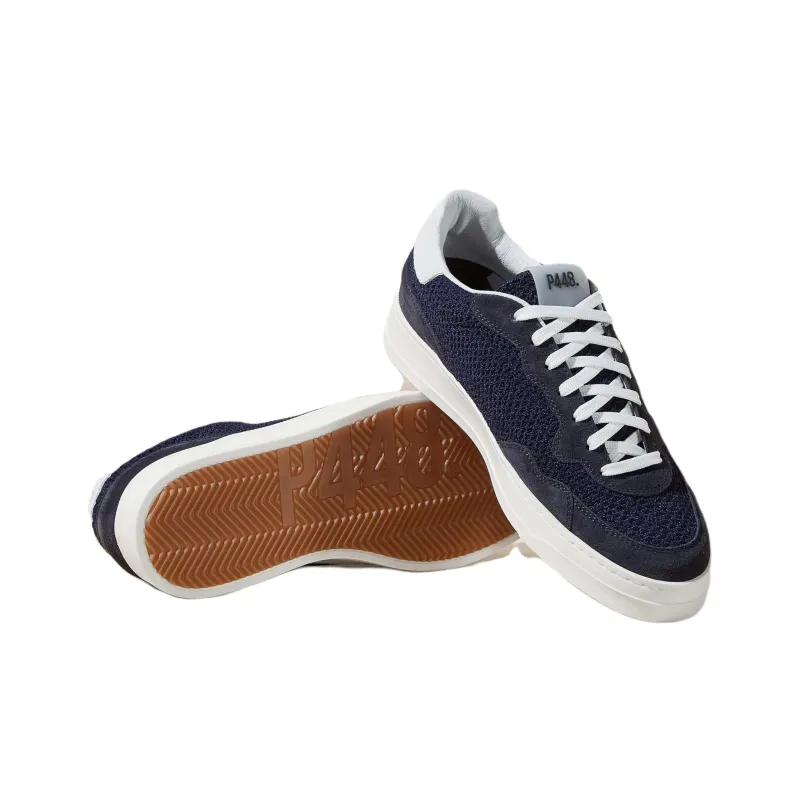 P448 Bali Organic Low-Top Skateboard Shoes Men's Blue-3
