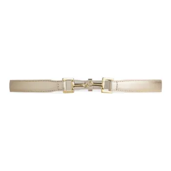 ARKET Front Adorned With Horsebit Cow Leather Leather Belts Women's Gold -