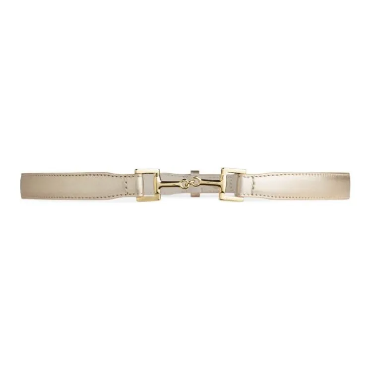 ARKET Front Adorned With Horsebit Cow Leather Leather Belts Women's Gold --0