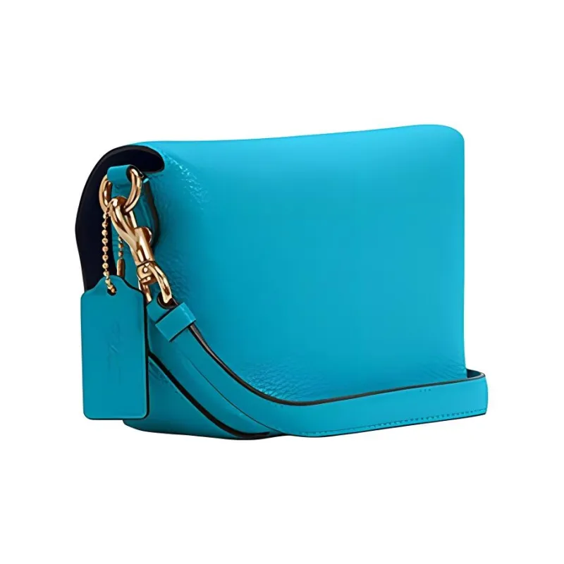 COACH Leather Shoulder Bag Crossbody Bag Women's Blue-1