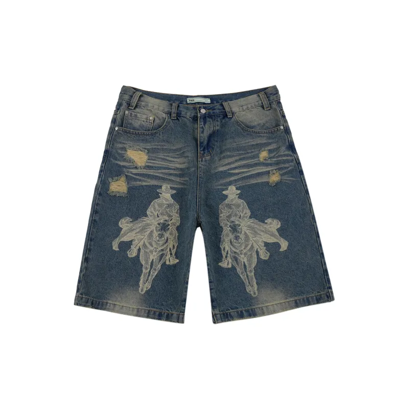 S45 Denim Shorts Men Blue-1