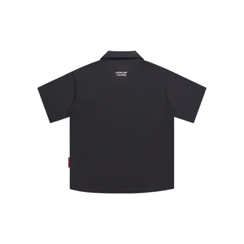 EMPTY REFERENCE x REVERSE IRONY Shirt Unisex Black-1