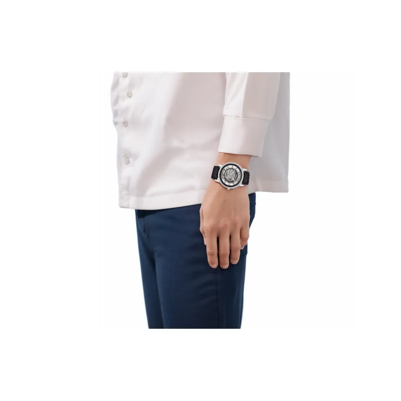 EMPORIO ARMANI Wrist Watch Mechanical Movement Leather Strap Silver Dial Men's Watches Box Available For Purchase-24