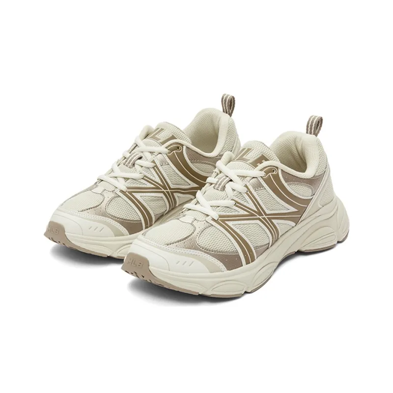 MLB Chunky Runner Ace Runner Cushioning Wear Resistant Low Top Casual Running Shoes Unisex Beige Yellow-2