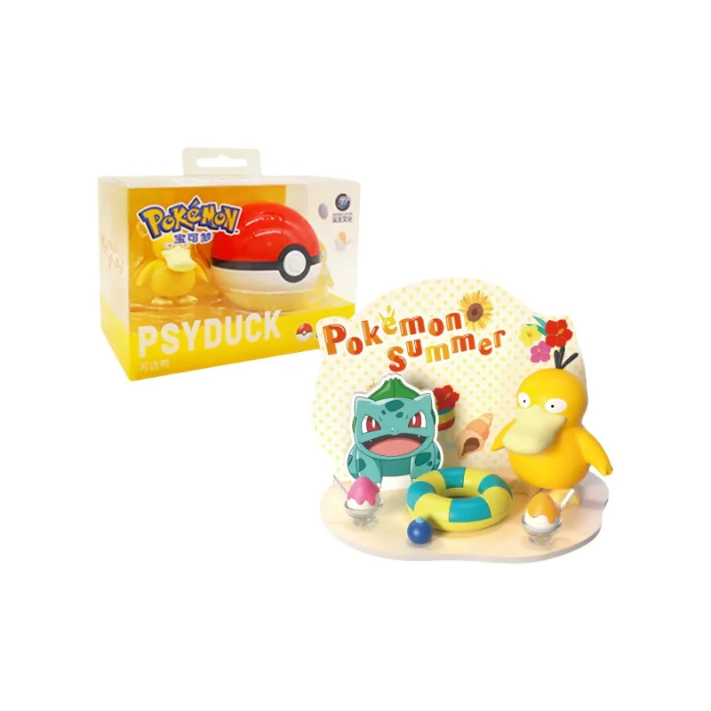 Janepson Pokémon Pikachu Psyduck Hobby Model Toy Chibi Figures-2