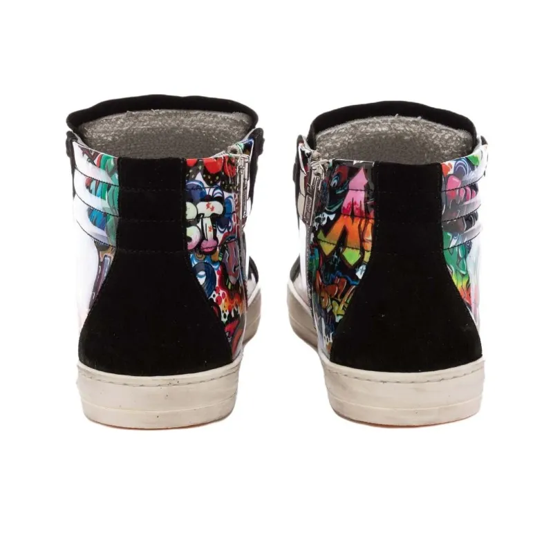 P448 High-Top Skateboard Shoes Women's Black-3