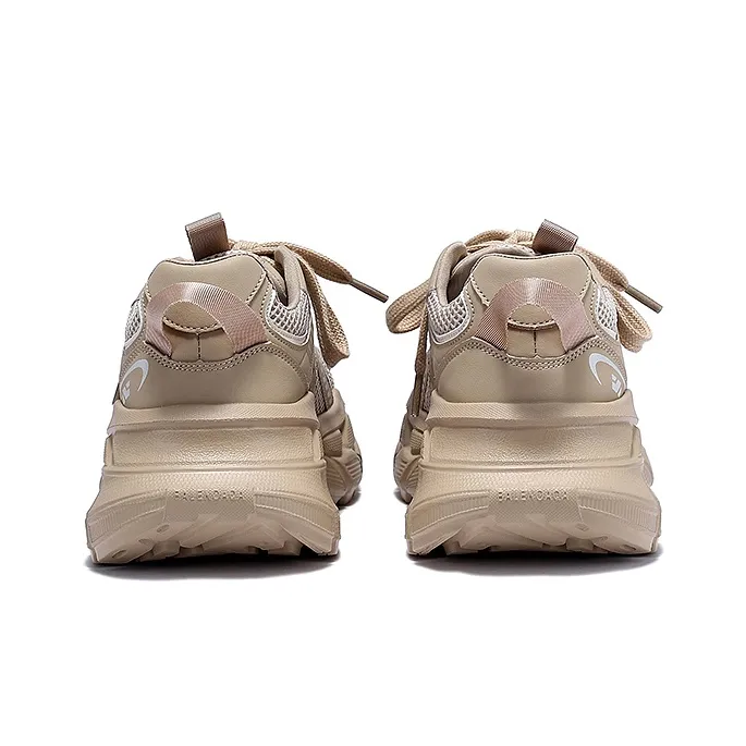 SELAIYA Slip Resistant, Breathable, Height Increasing Low Top Chunky Sneakers Women's Khaki-4