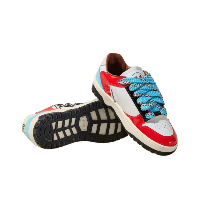 BOMBETTE x P448 Mason Low-Top Skateboard Shoes Women's Red-3