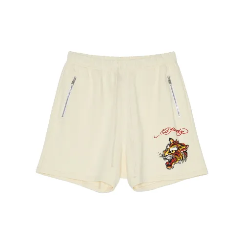 Ed Hardy Casual Shorts Men Ivory White