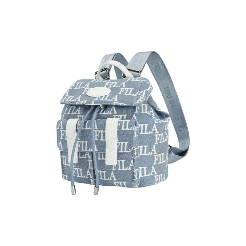 FILA Fabric, Polyurethane, Synthetic Leather Backpack Extra Small Women's Blue White-1