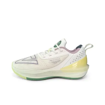 PEAK Basketball Shoes Men Low Top Super Light White/Green