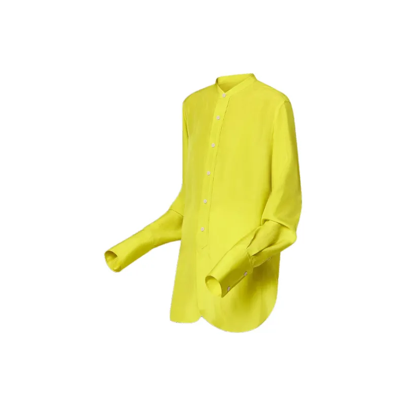 LOUIS VUITTON Chartreuse Silk Shirt-2