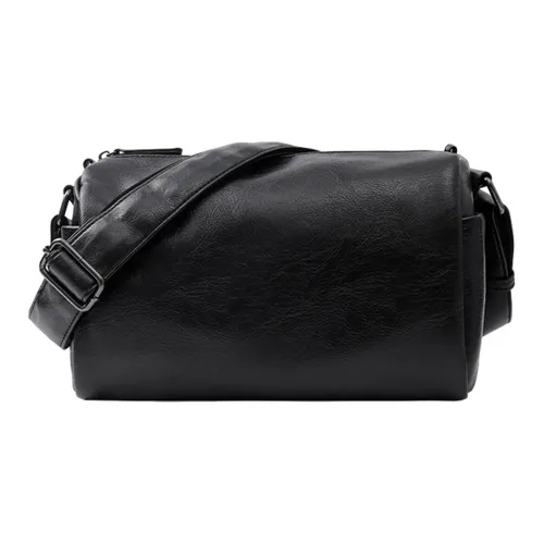 Slazenger PU Adjustable Strap Street Style Shoulder Bag Crossbody Bag Regular Unisex Black/Dark Gray/Khaki
