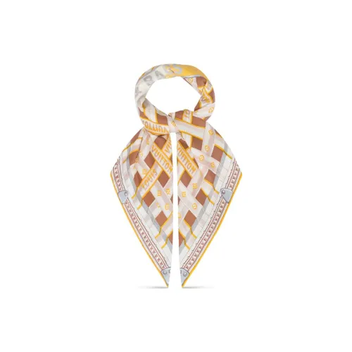 LOUIS VUITTON Silk Scarves Women's Yellow