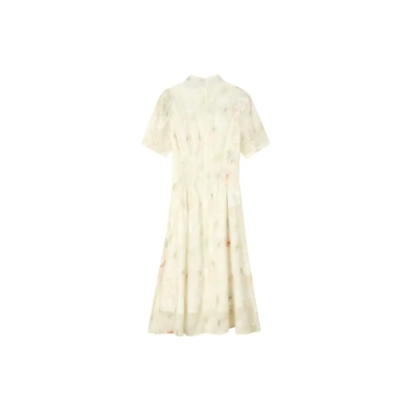 JOSR Short Sleeved Dresses Women's Apricot-1
