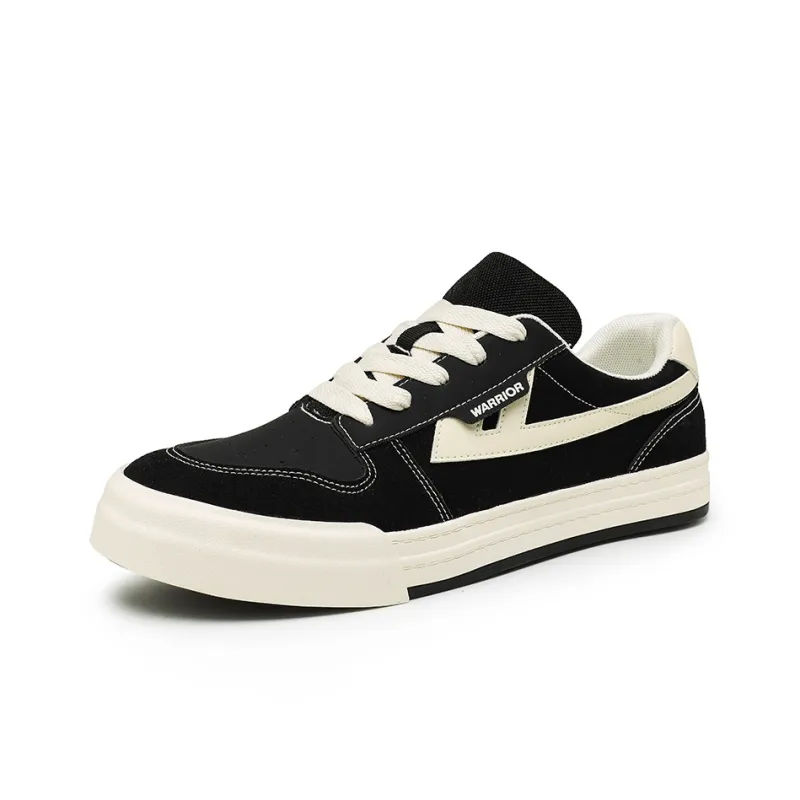 Warrior Coverage Slip Resistant, Abrasion Resistant, Breathable Low Top Skateboard Shoes Unisex Black Rice-2