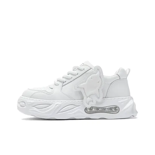 FAIRWHALE Low Top Skateboard Shoes Men's White/Apricot