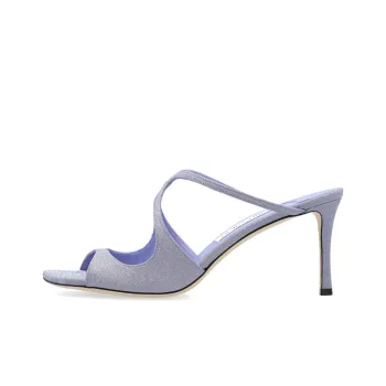 Jimmy Choo Slide Slippers 7.5cm Women's Light Purple