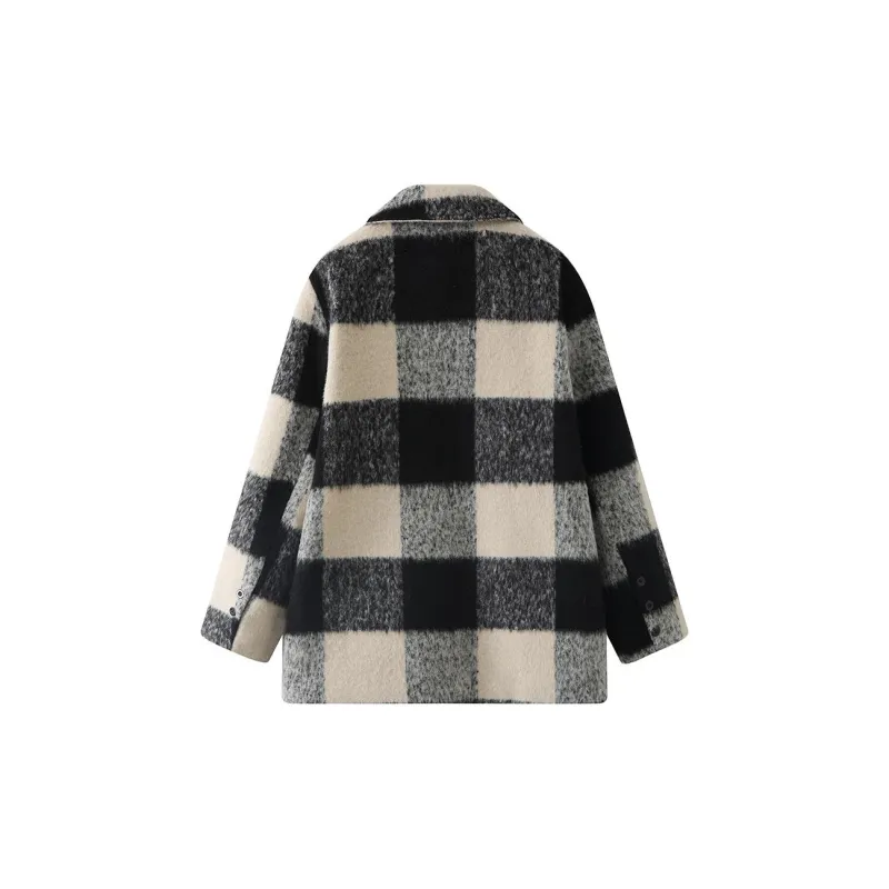 DATIANXIN Coats Women's Black Gray Color-1