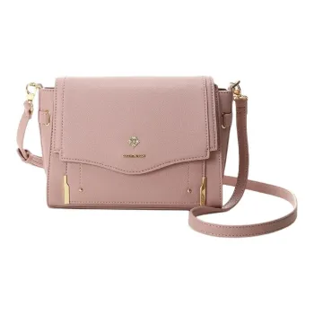 SAMANTHA THAVASA Synthetic Leather Crossbody Bag Shoulder Bag Mini Women's Light Pink