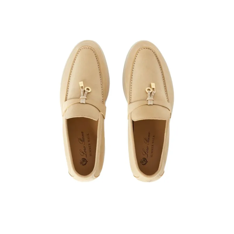 Loro Piana Summer Charms Walk Loafers Women's Yellow-4