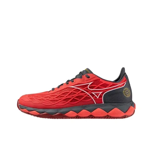 Mizuno Wave Enforce Tennis Shoes Men Low-Top Red